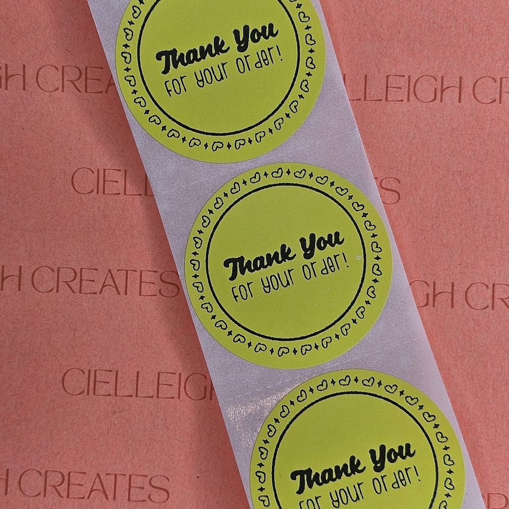 Thank You For Your Order Packaging Sticker Label